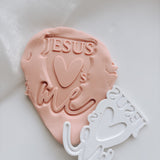 Jesus loves me stamp and cutter
