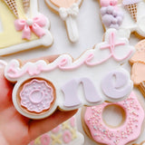 Sweet one with donut debosser and cutter
