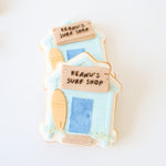 Surf shack with personalised name mini stamp and cutter