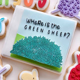 Where’s the green sheep book cover stamp and cutter