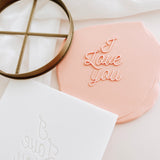 I love you cake plate and cutter