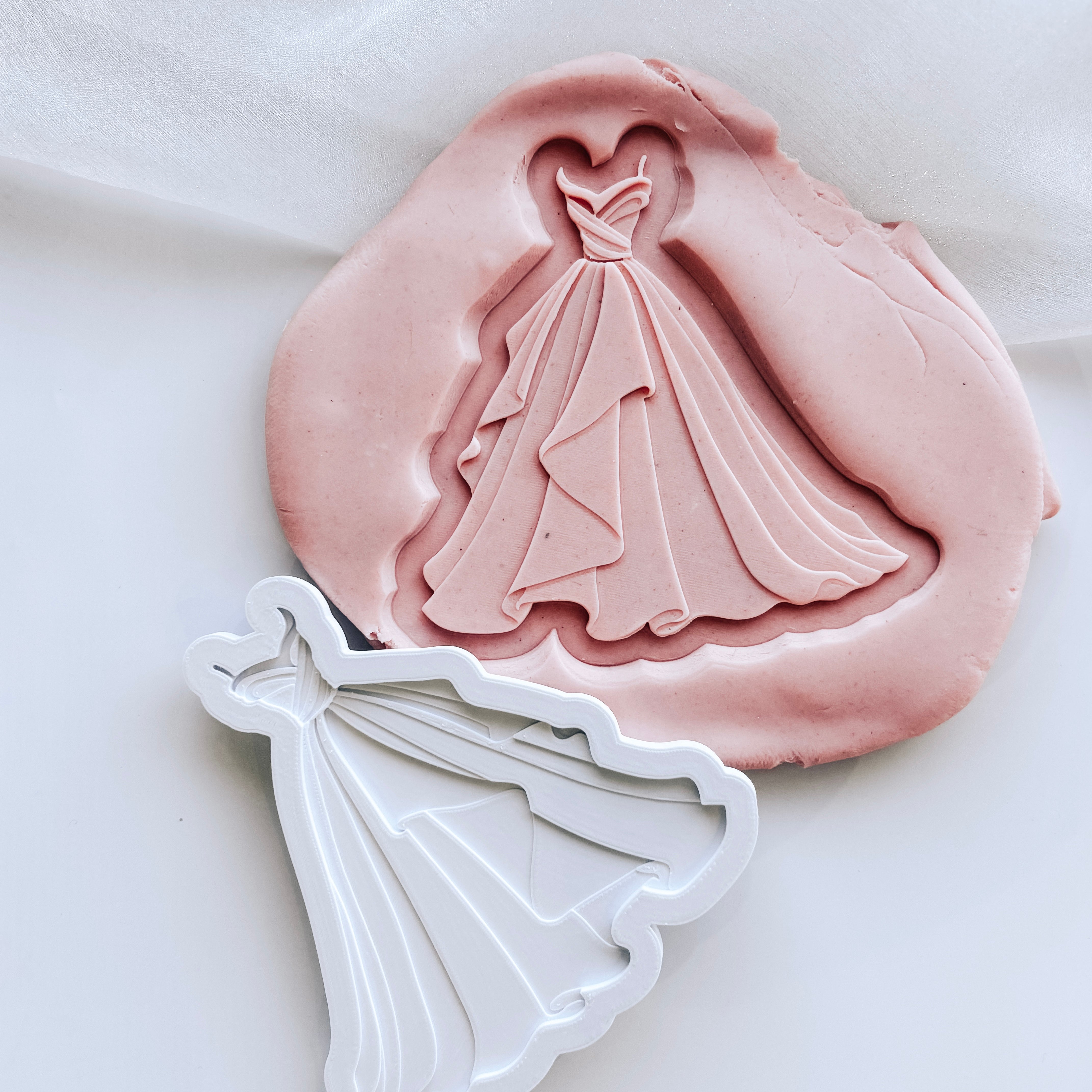 NEW layered wedding dress stamp & cutter
