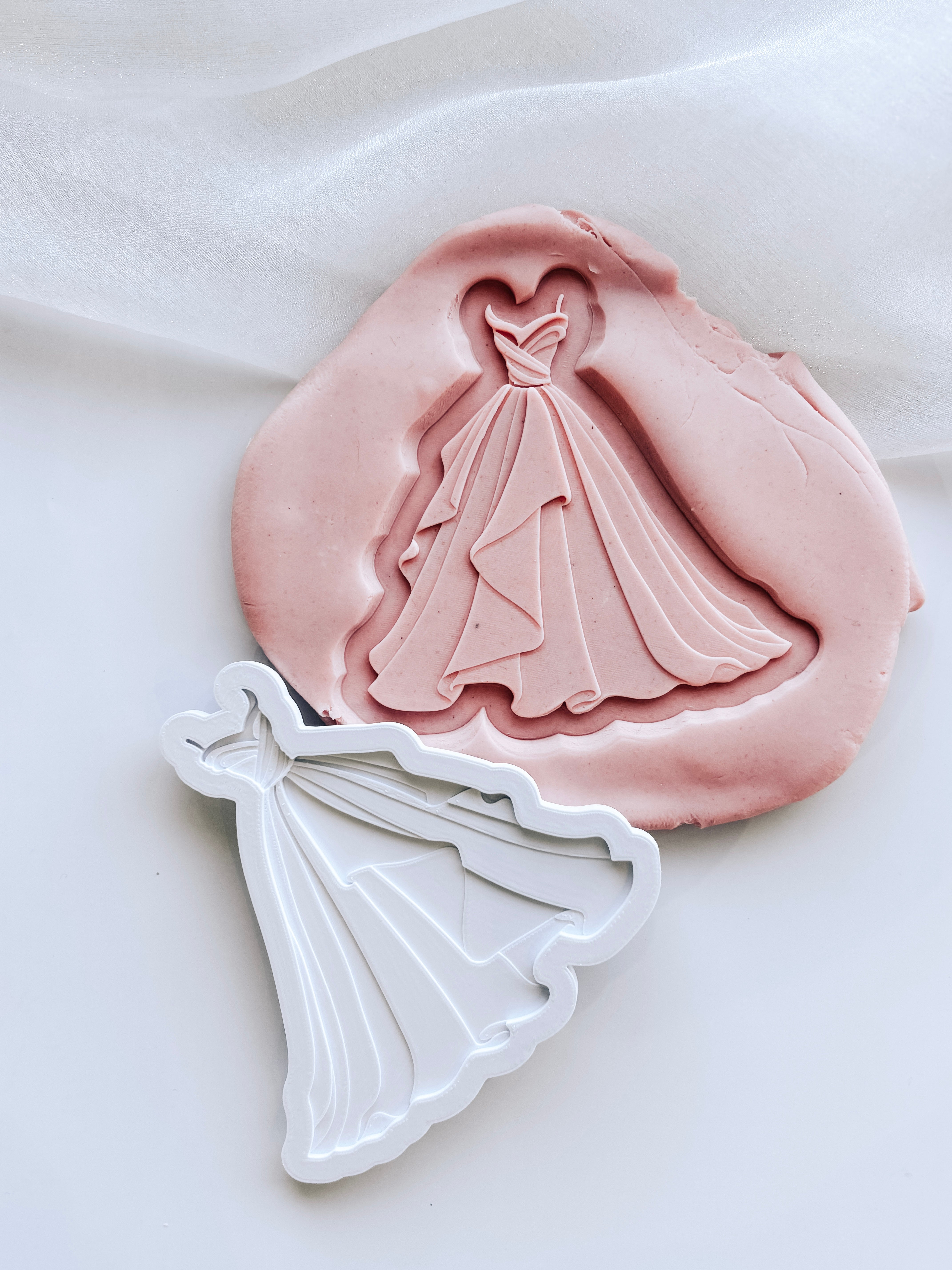 NEW layered wedding dress stamp & cutter