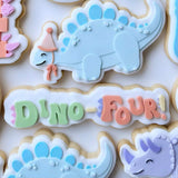 SALE Dino-four! Dinosaur themed font stamp and cutter