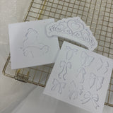 Odd Bunch- bow plate, crown, princess plate