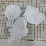 Odd Bunch- wreath, candy cane with bow & grinch head