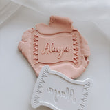Beach towel personalised stamp and cutter