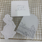 Odd Bunch- Jemima Puddle duck, fence with bunny bum & a sweet little bunny is on the way