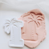 Number 1 with palm tree stamp and cutter