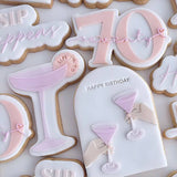 Simple cocktail cheers in arch stamp and cutter
