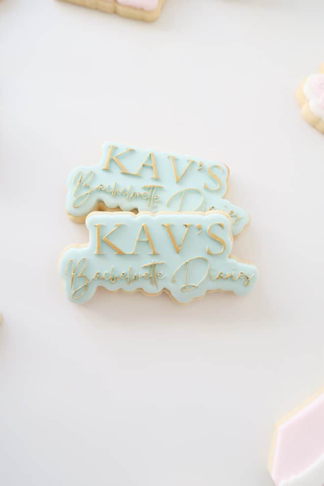 Personalised ___ bachelorette diaries stamp and cutter