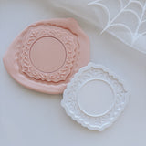 Blank gothic diamond shaped frame stamp and cutter