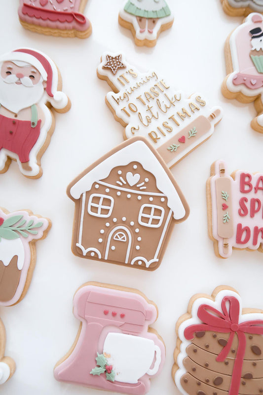 Simple gingerbread house debosser and cutter