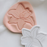 SALE Lily flower stamp and cutter
