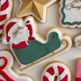 Santa Claus in Sleigh debosser stamp and cutter