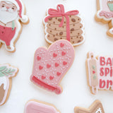 Baking oven mitt debosser and cutter