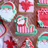 Santa Claus in Sleigh debosser stamp and cutter