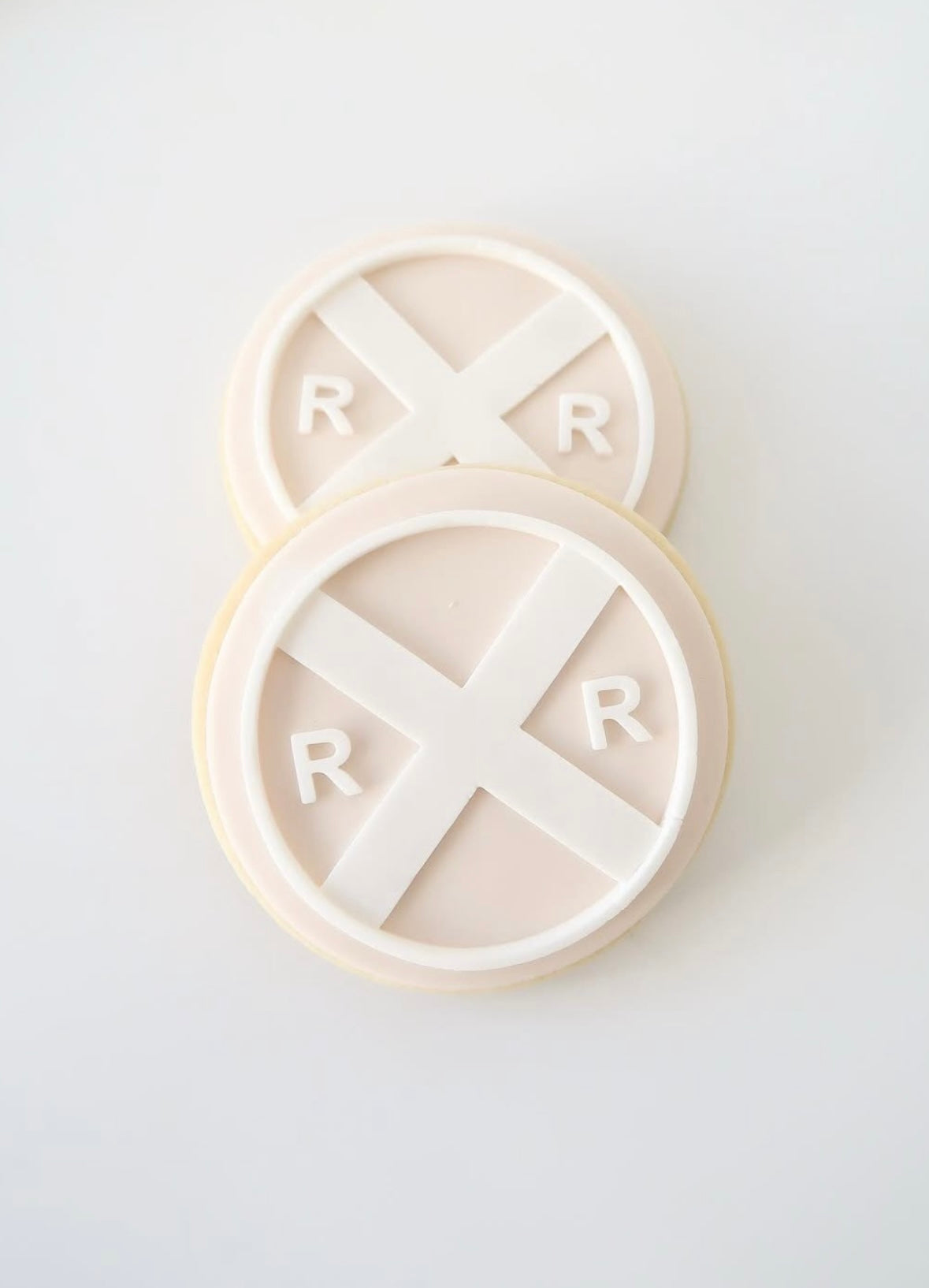 RR train sign stamp and cutter