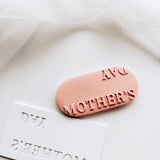 Mother’s Day mirrored font oval Stamp & Cutter