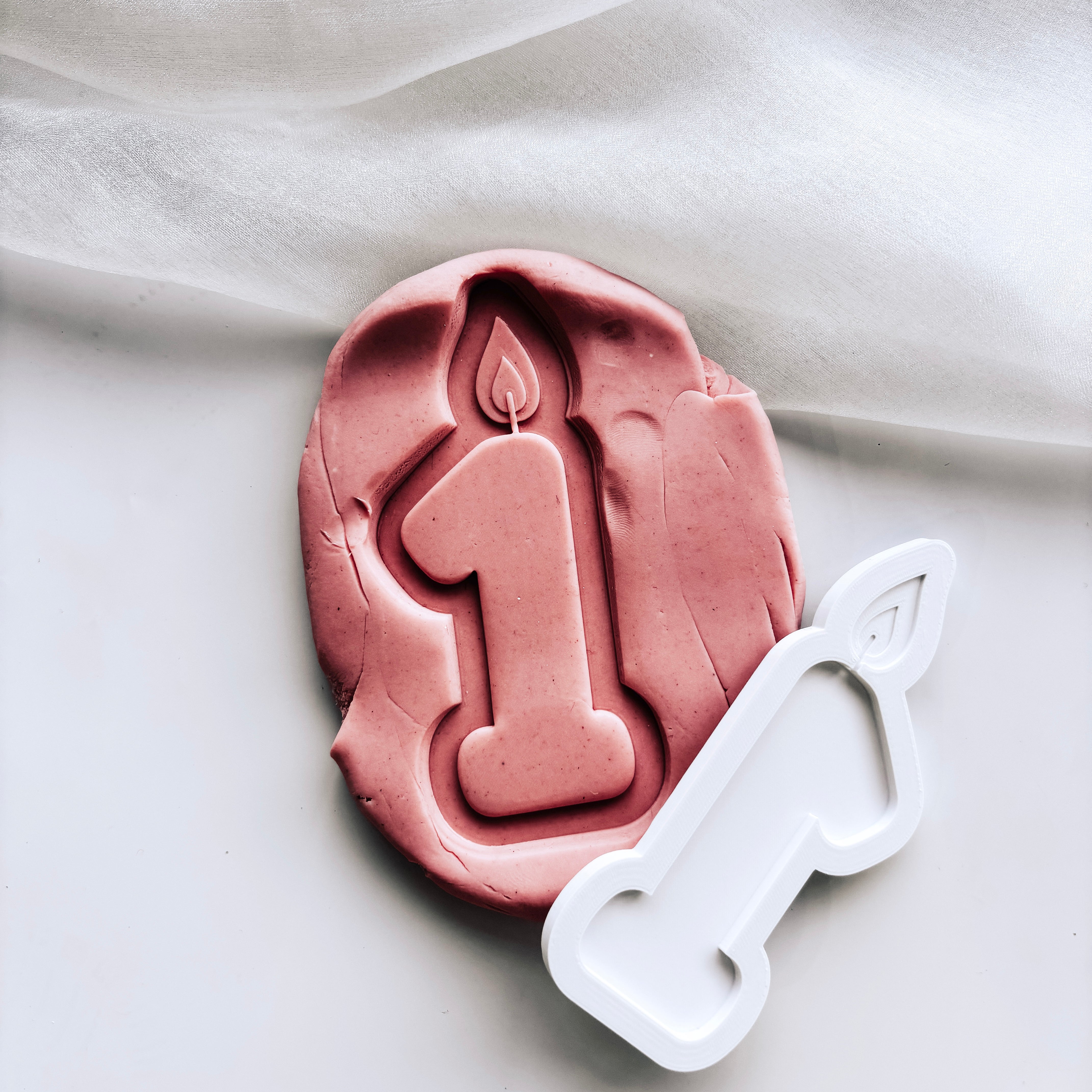 Birthday candle number stamp and cutter