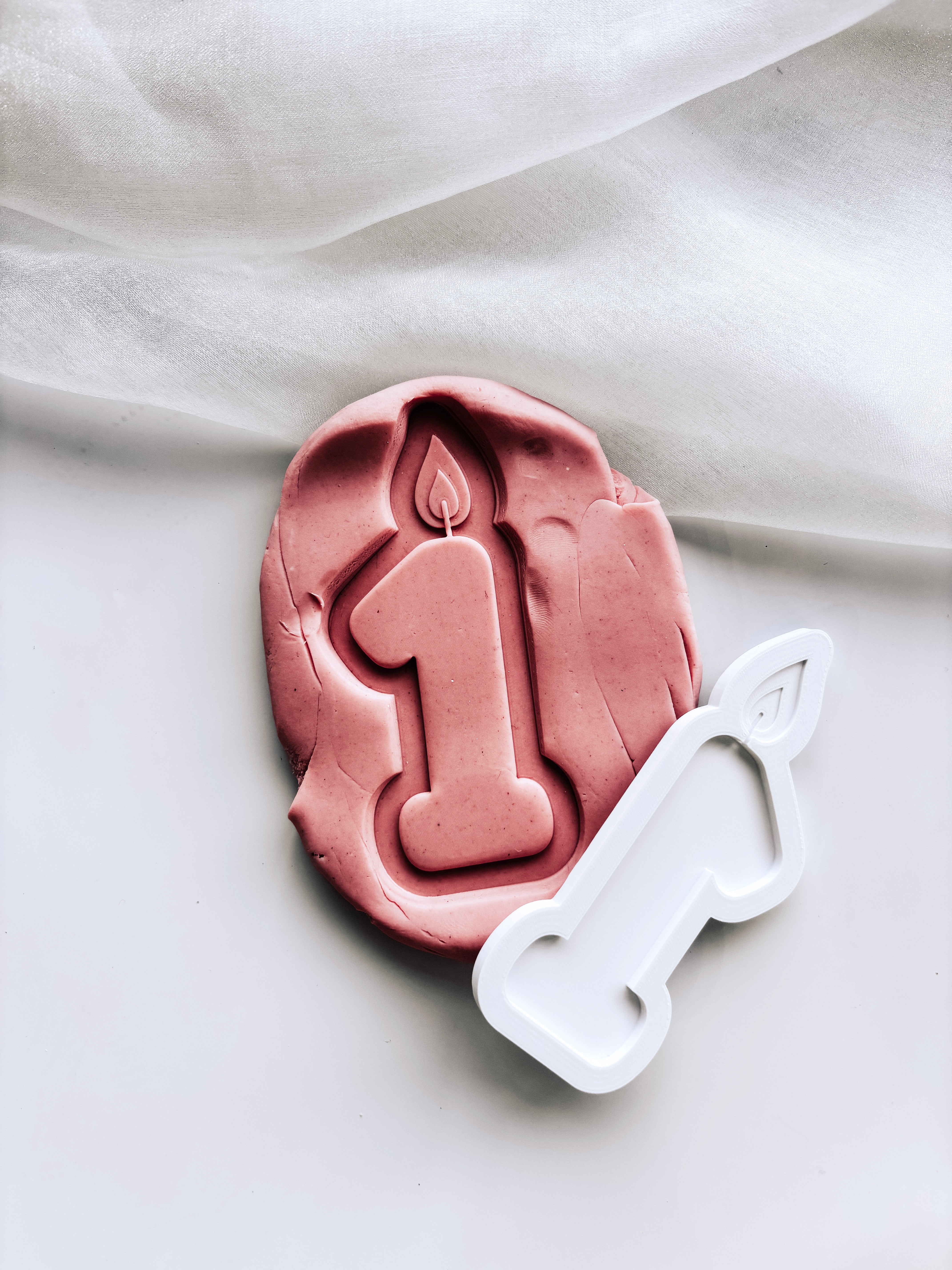 Birthday candle number stamp and cutter