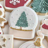 Simple Christmas tree in snow globe debosser and cutter