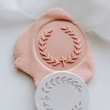 Floral border with cross round stamp and cutter