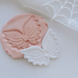 Simple gothic bow with spider detailing stamp and cutter