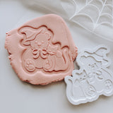 Bear with cute witches hat and cat stamp and cutter