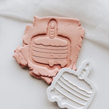 Jellycat Amuseables Birthday Cake layered cake with candle stamp and cutter