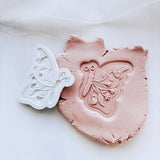Side profile Wildflower embellished butterfly debosser and cutter