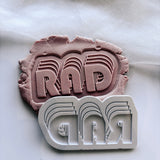 RAD font stamp & cutter