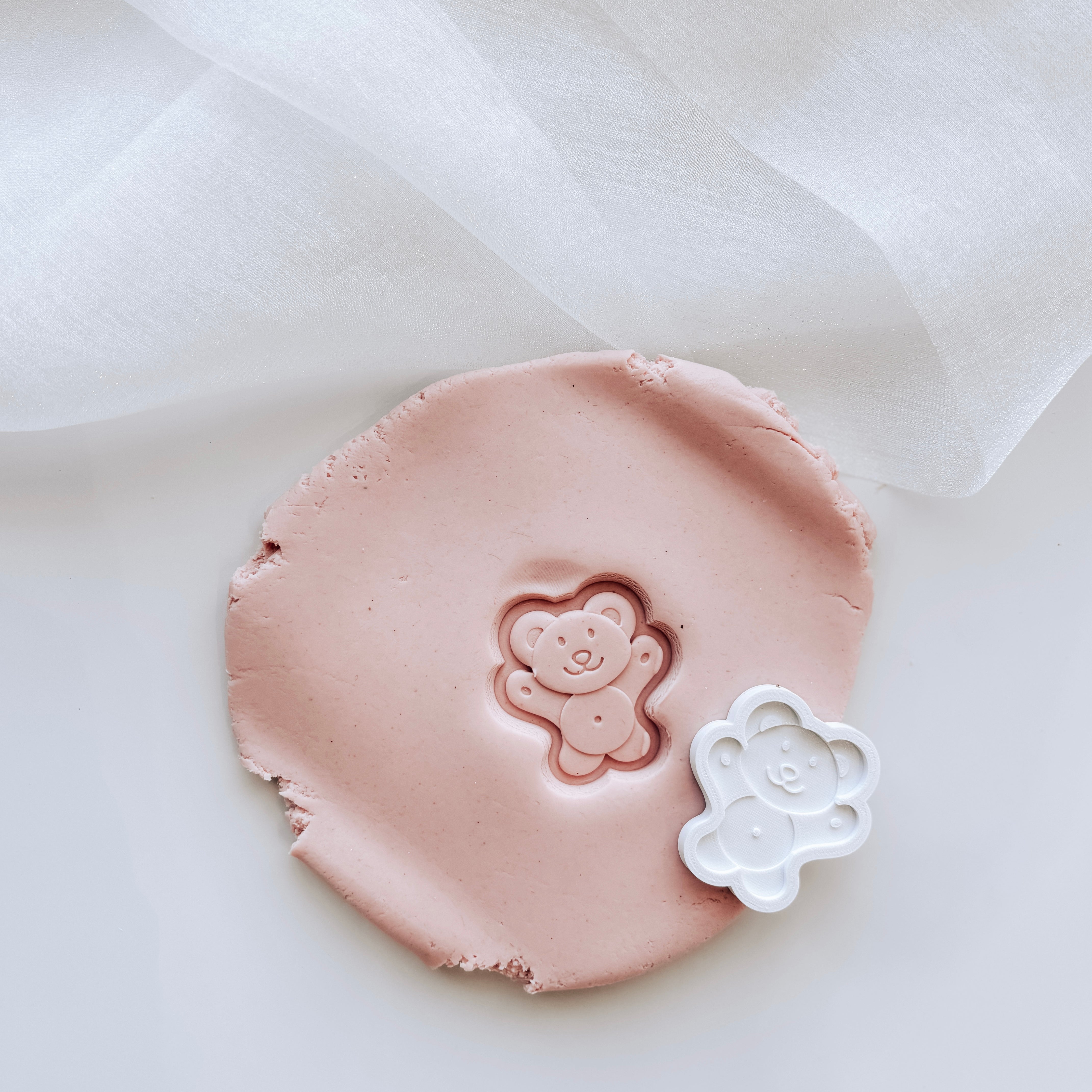 Mini Tiny Teddy Standard Sized Stamp and Cutter