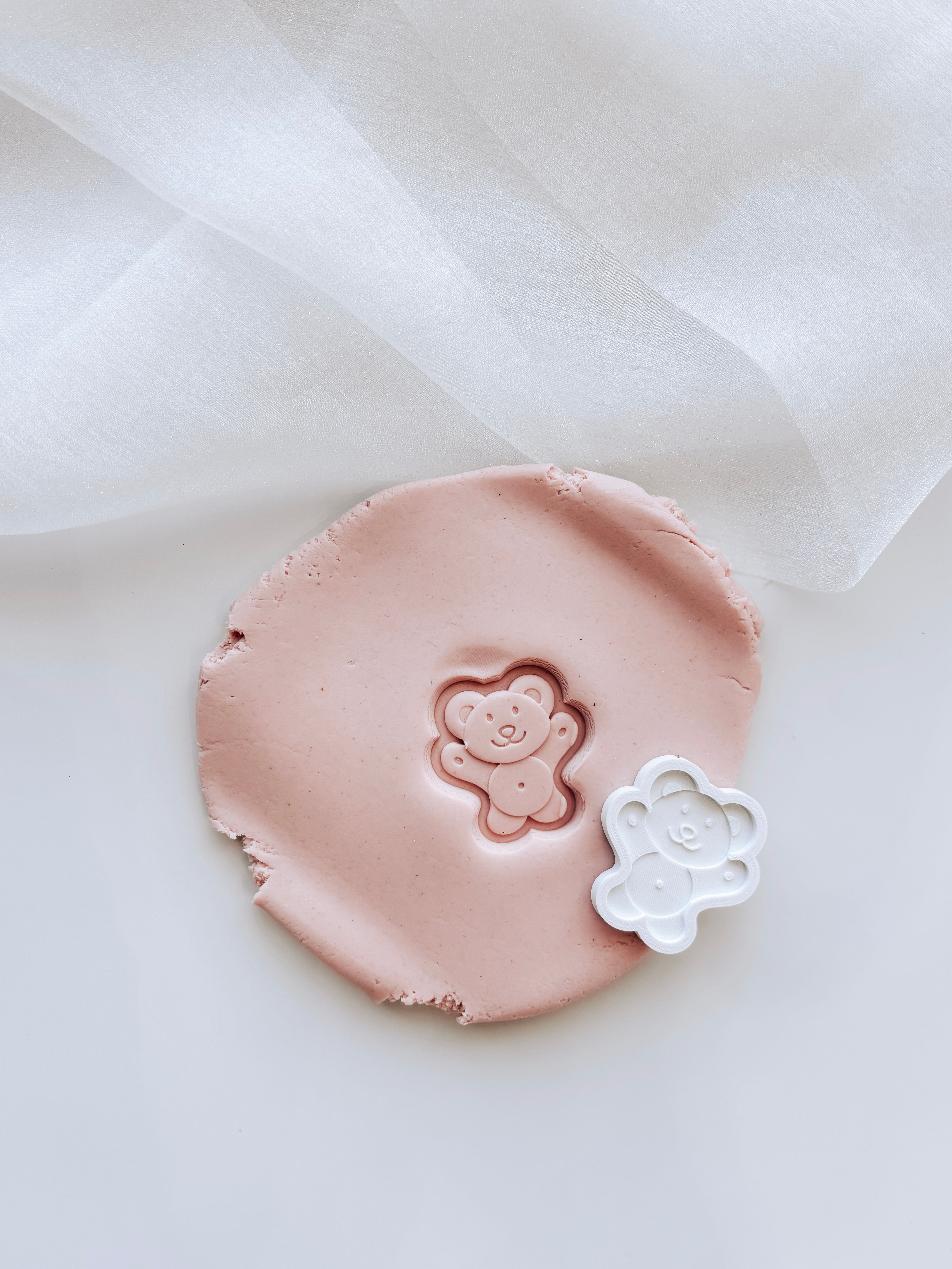 Mini Tiny Teddy Standard Sized Stamp and Cutter