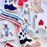 Cowgirl boots with bow stamp & cutter