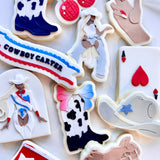 Cowgirl boots with bow stamp & cutter