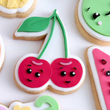 Smiley cherries stamp and cutter