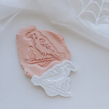 Crow on branch stamp and cutter