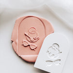 Cool mum brunch view iced latte with earings & glasses Stamp & Cutter