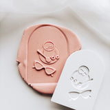 Cool mum brunch view iced latte with earings & glasses Stamp & Cutter