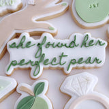 She’s found her perfect pear stamp and cutter