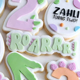 Roarrr! Dinosaur themed font stamp and cutter