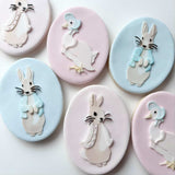 Flopsy bunny rabbit on plate to use with a range of cutters