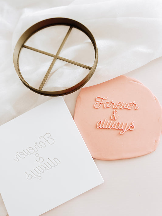 Forever & always cake plate and cutter