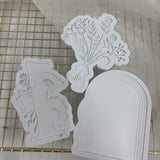 Odd Bunch-baby’s breath bouquet, floral one & wavy stepped arch