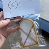SALE Striped candle on arch stamp and cutter