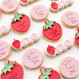One with strawberry "o" debosser and cutter