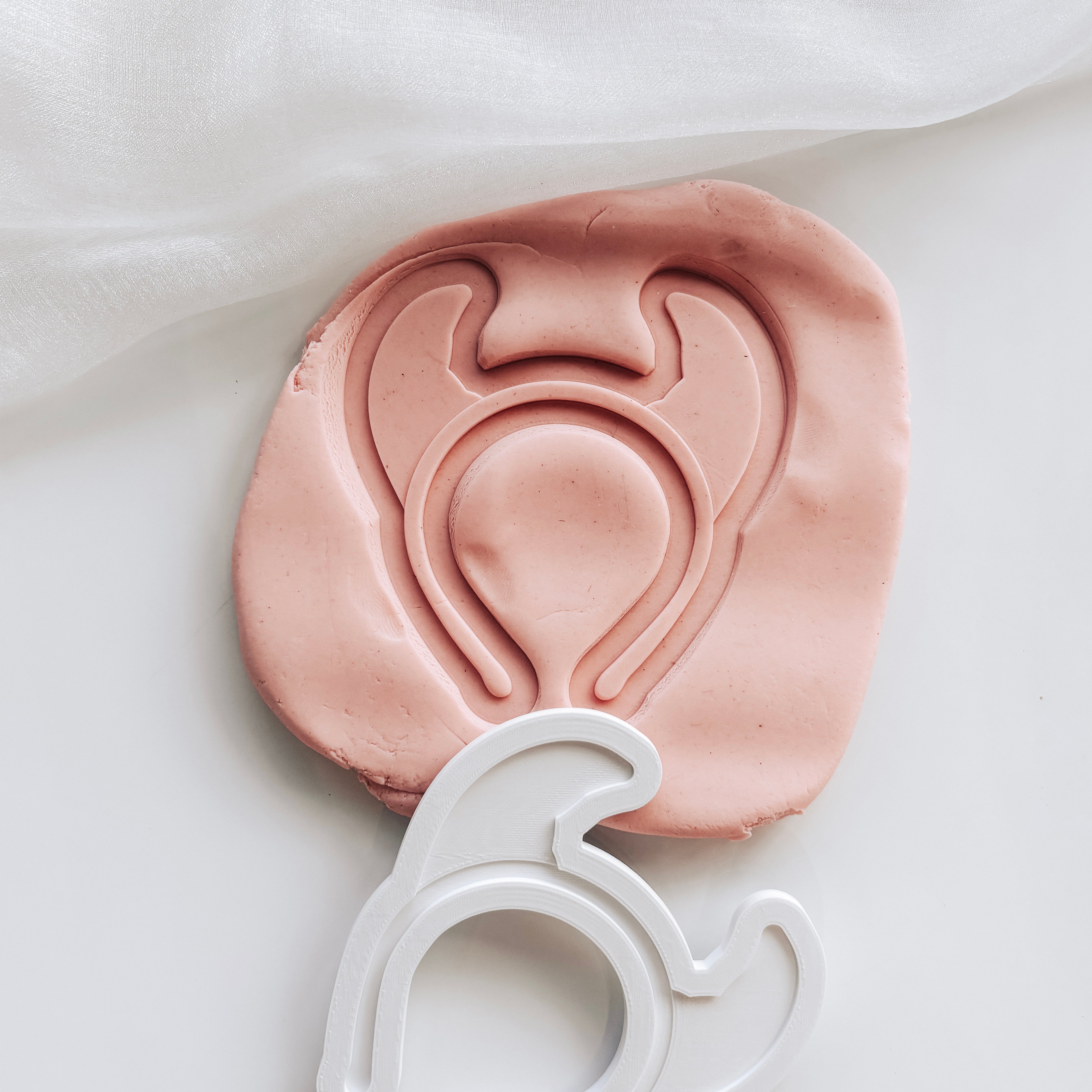 Cute Devil Horn Headband stamp and cutter