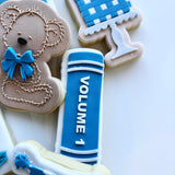 Volume 1 spine of book stamp and cutter