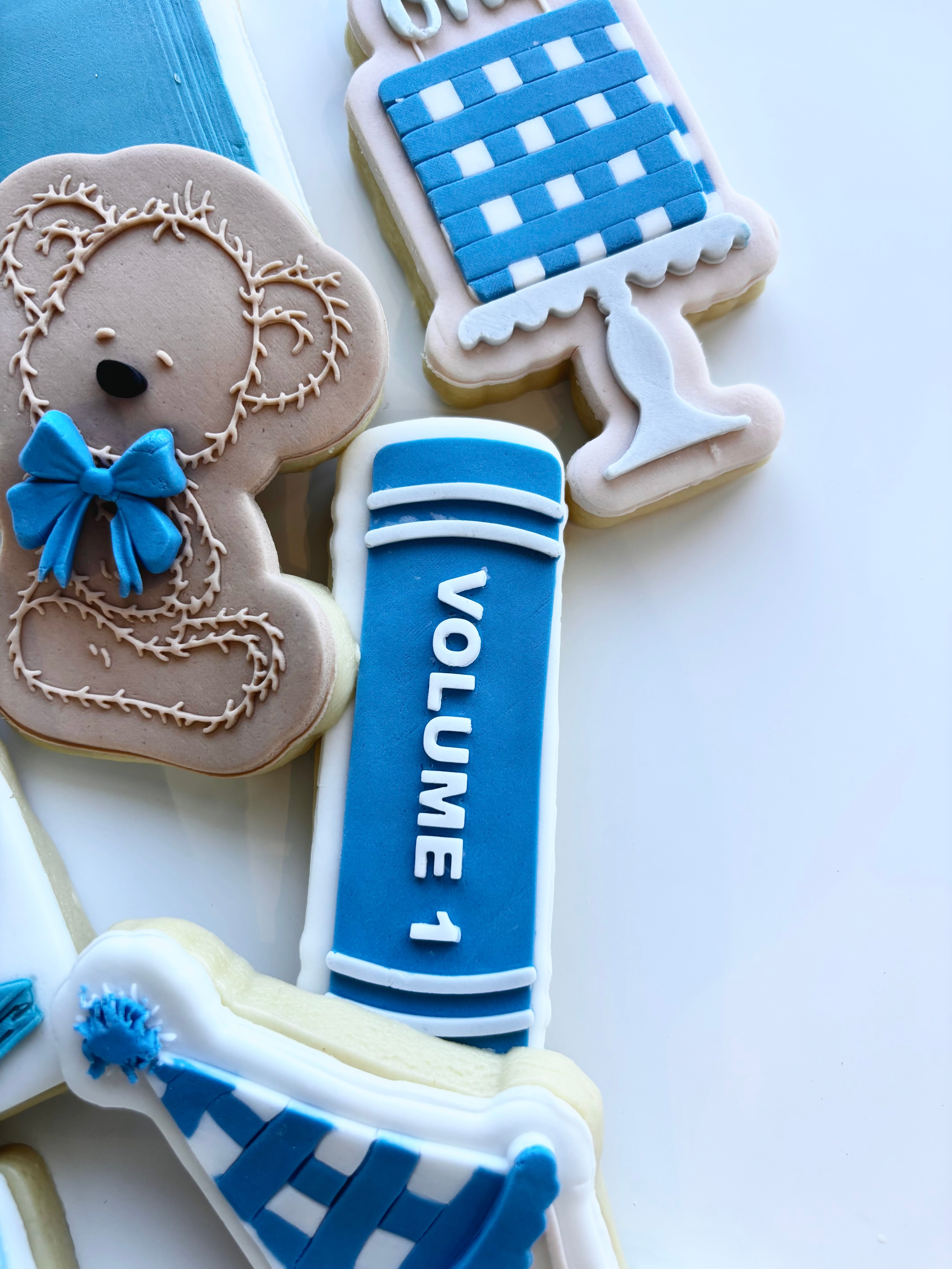 Volume 1 spine of book stamp and cutter